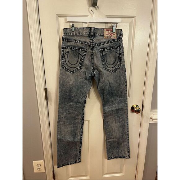 True Religion Mens Stone Washed Straight Leg Jeans sz 31 EUC - Picture 8 of 10